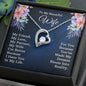 Forever Love Necklace For My Wife with On Demand Message Card